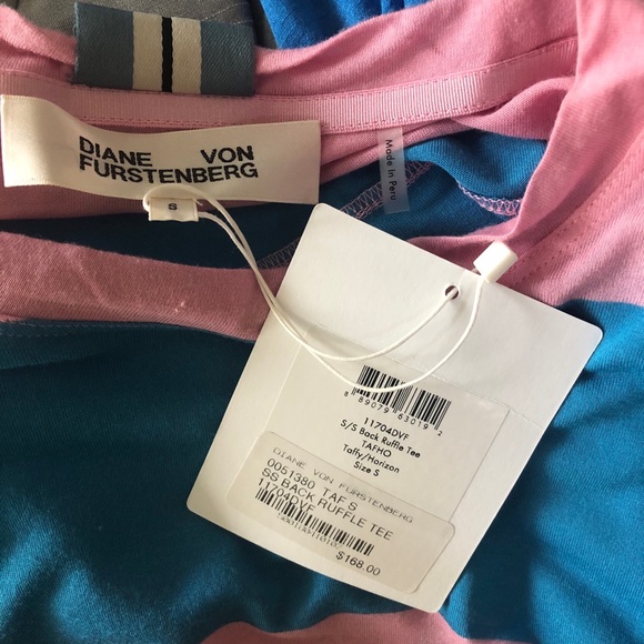 Diane Von Furstenberg Back Ruffle Tee - Picture 3 of 4